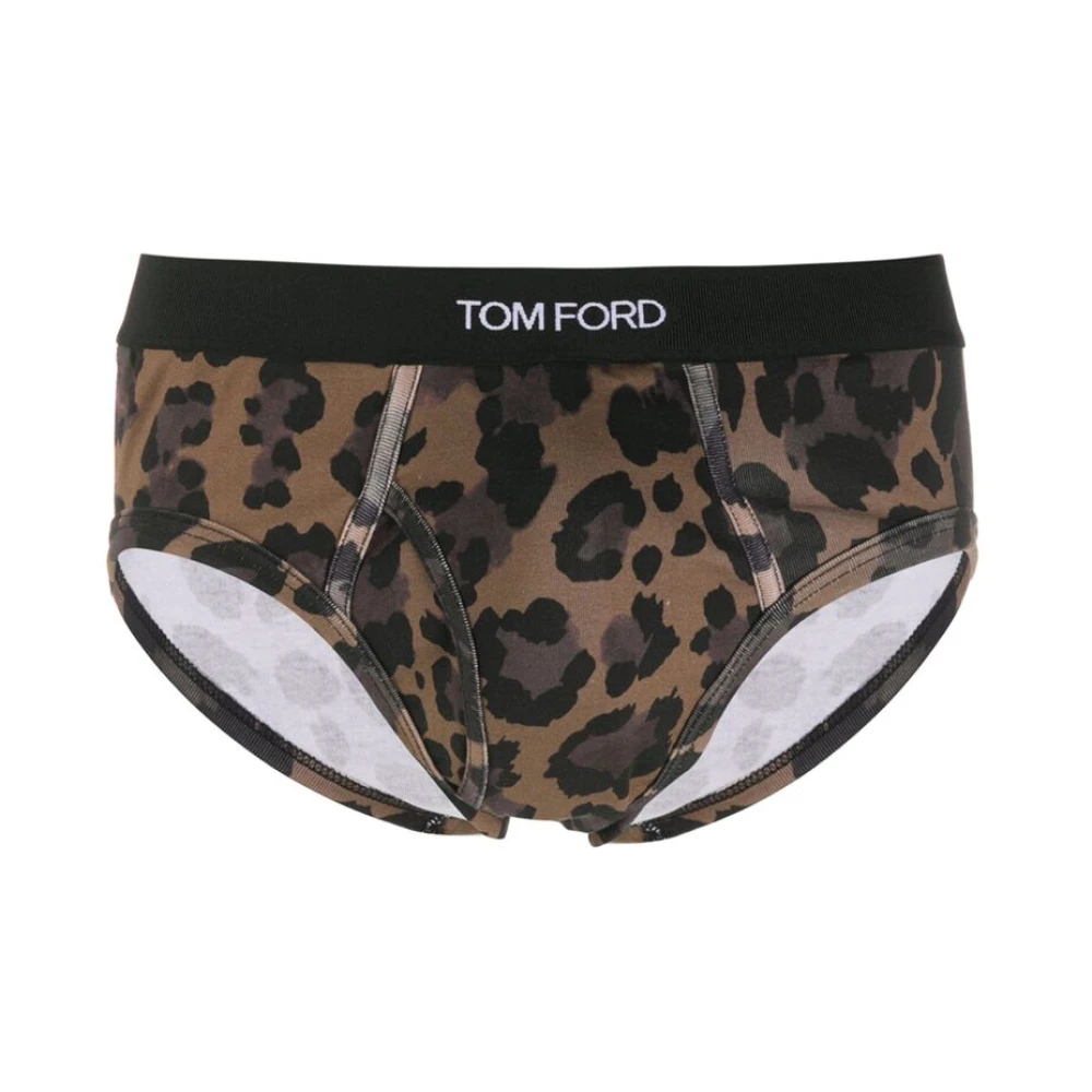 Tom Ford Ondergoed met dierenprint en elastische tailleband Brown Heren