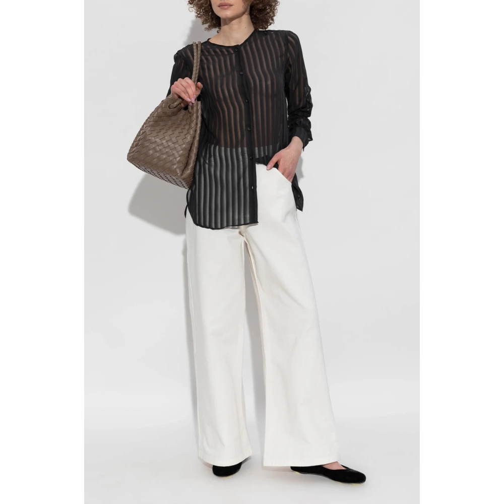 Officine Générale Overhemd met streepmotief Black Dames