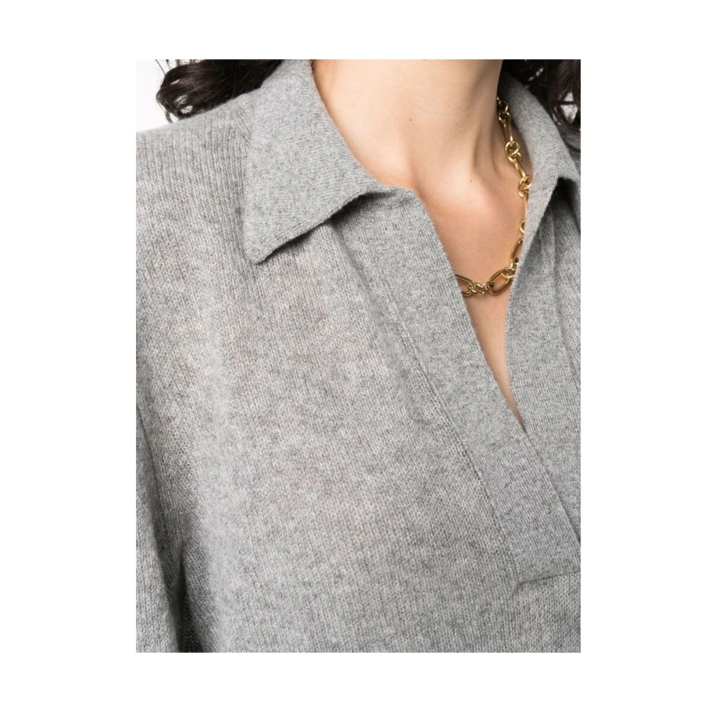 Khaite V-neck Knitwear Gray Dames