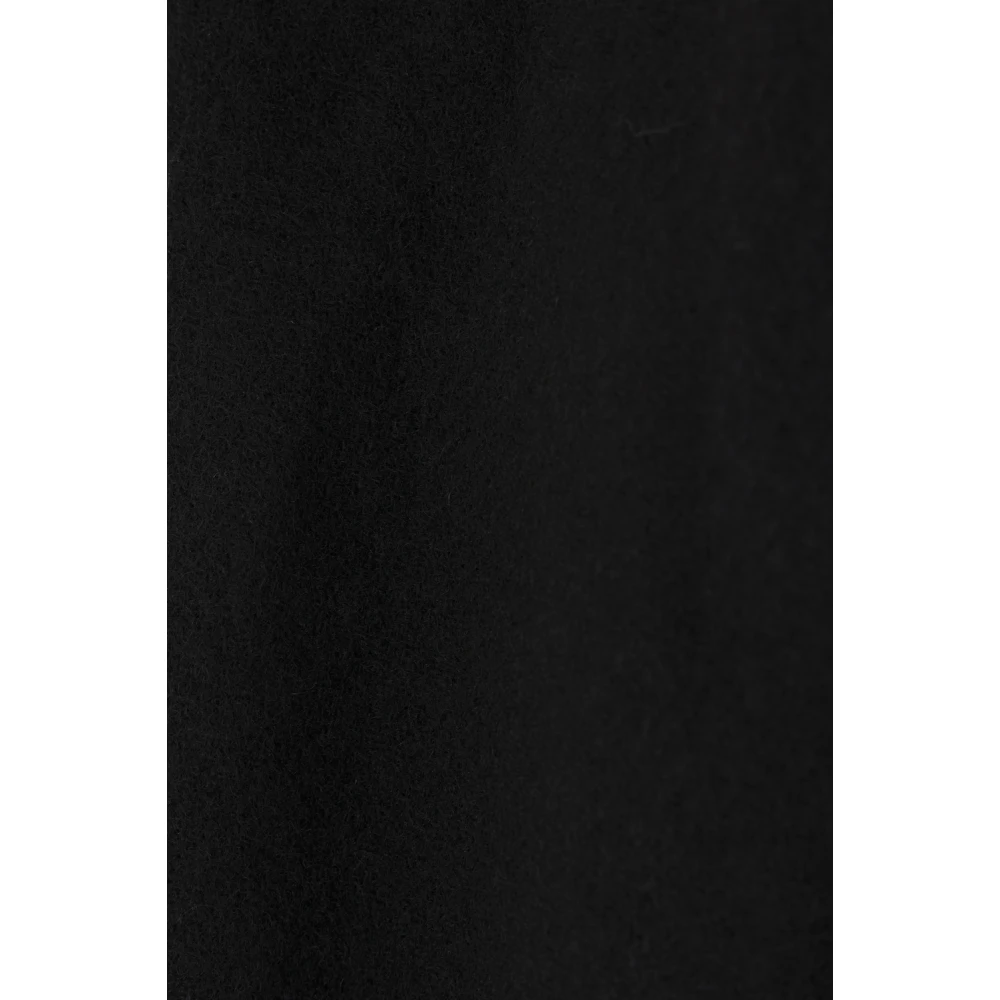 Comme des Garçons Zwarte Wollen Vilt Hoodie Jas Black Heren