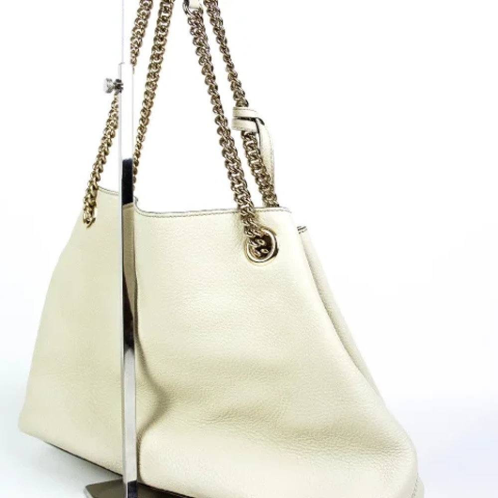 Gucci Vintage Pre-owned Fabric gucci-bags Beige Dames