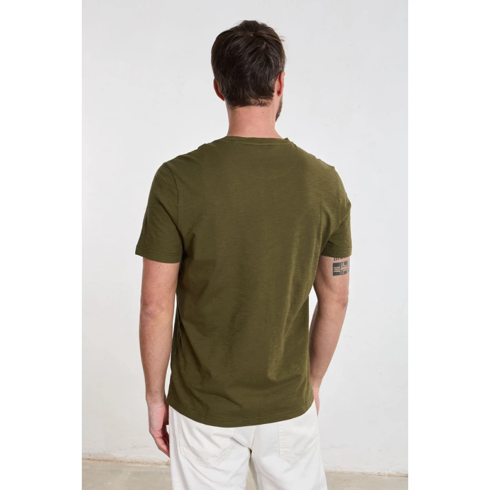 Dondup Groene Vlam Regular Fit T-shirt Green Heren
