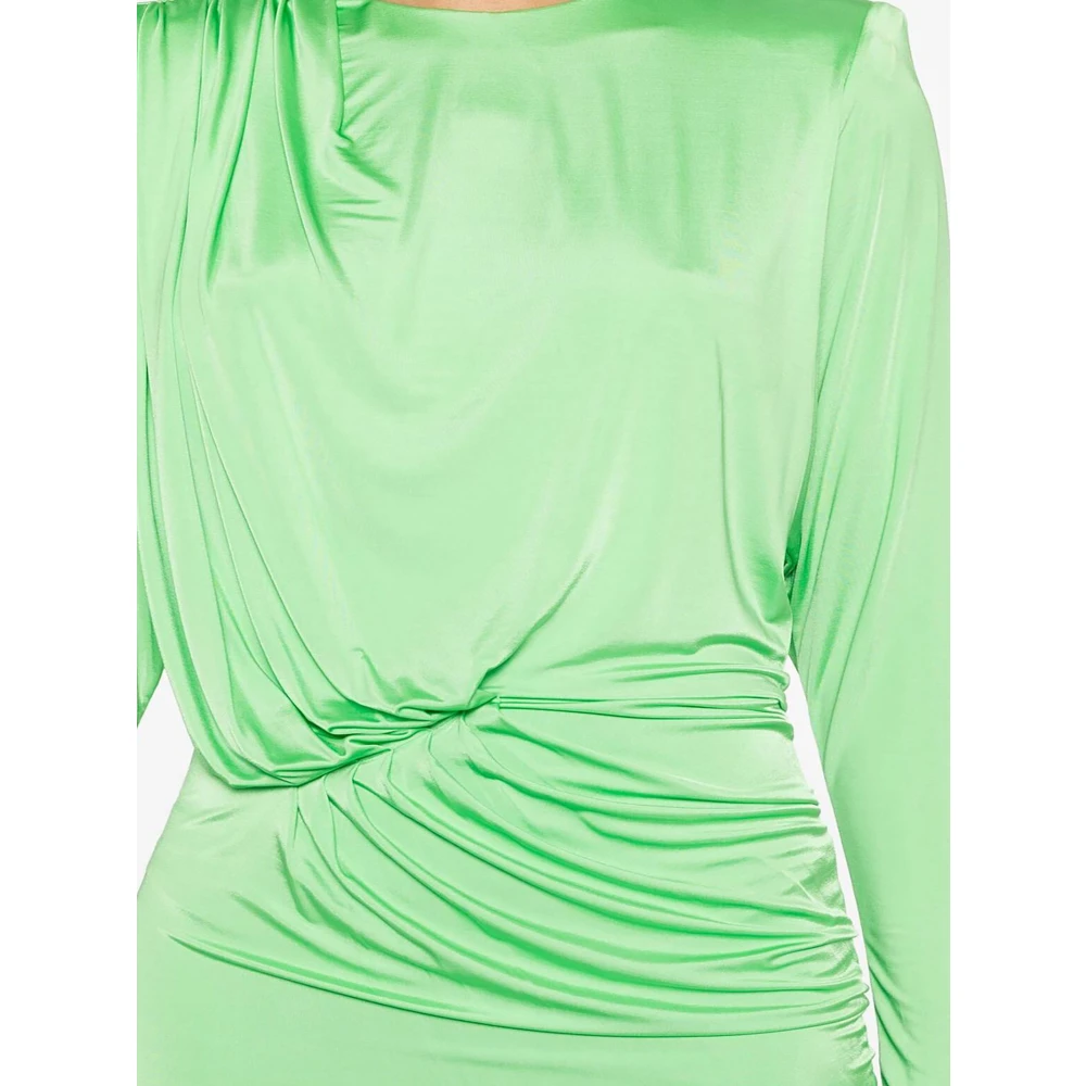 Alexandre Vauthier Groene Stretch-Design Draperende Jurk Green Dames
