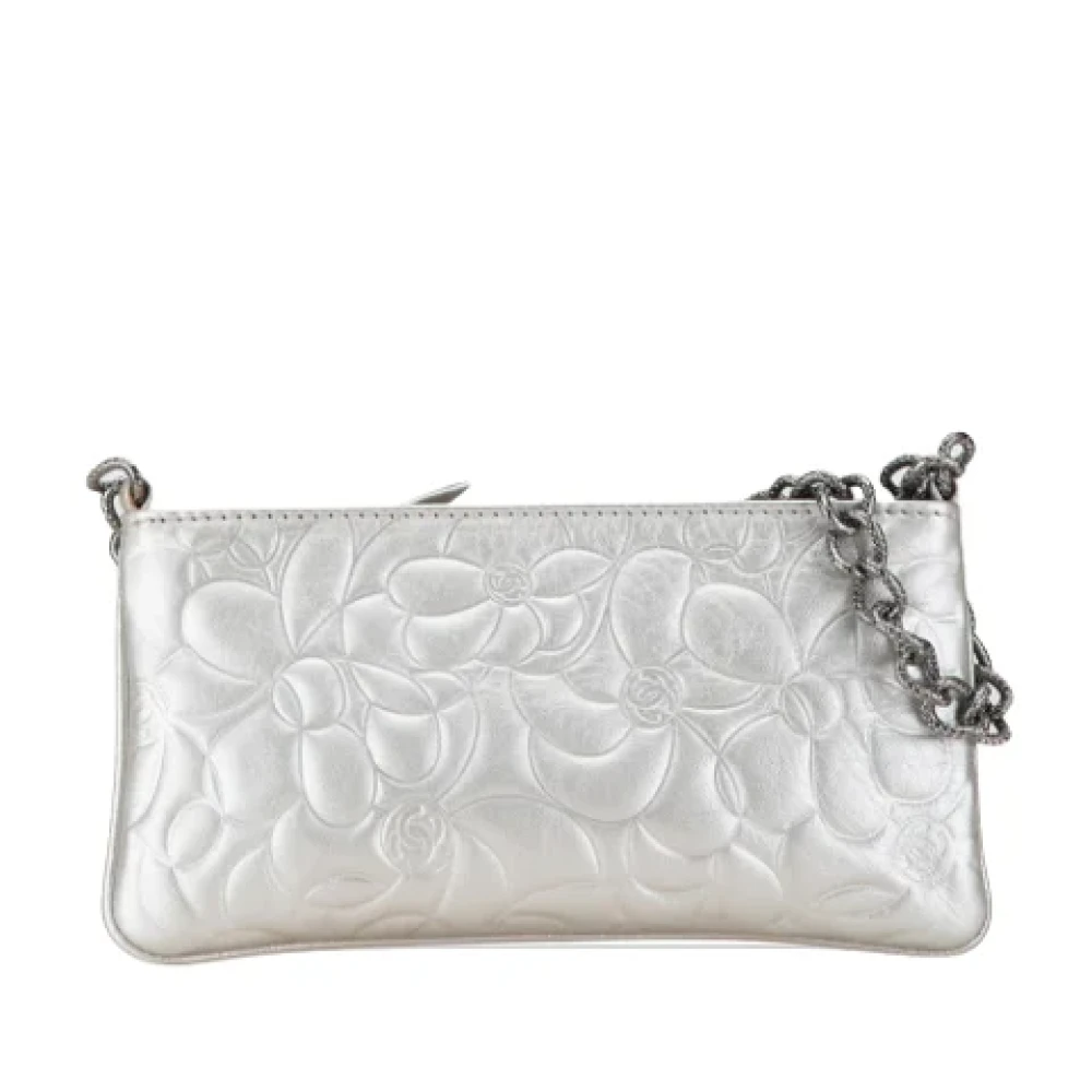 Chanel Vintage Pre-owned Leather handbags Gray Dames