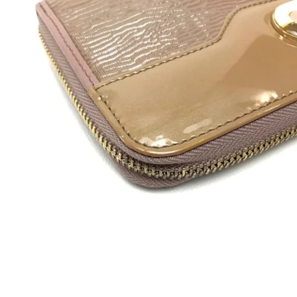 Bvlgari Vintage Pre-owned Leather wallets Beige Dames