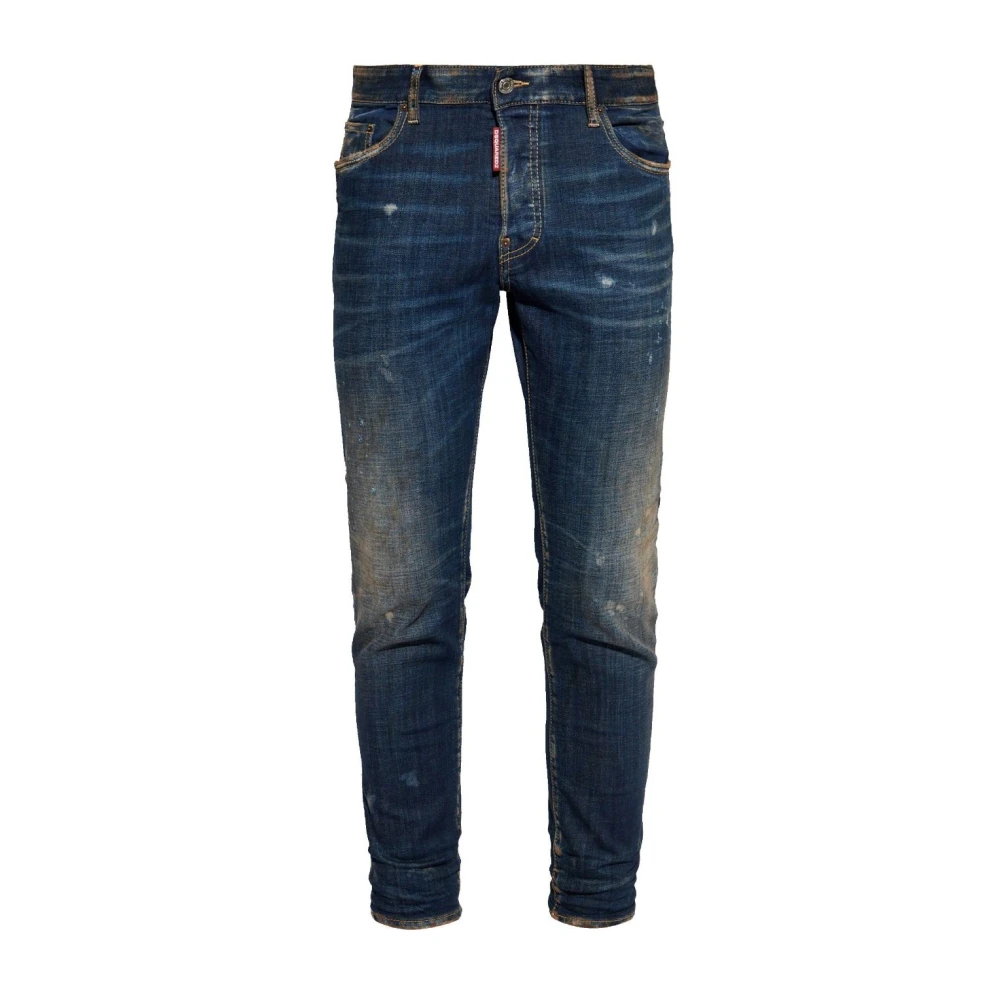 Dsquared2 Men's Blue Slim-Fit Jeans,, Stylish Trousers For Aw24 Medium