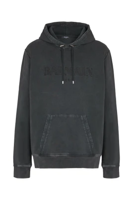 Vintage broderad hoodie