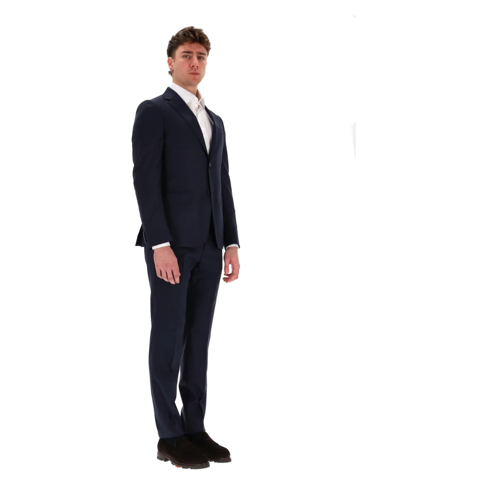 Ermenegildo Zegna Blauwe Wollen Jurk Drop 8 Stijl Blue Heren
