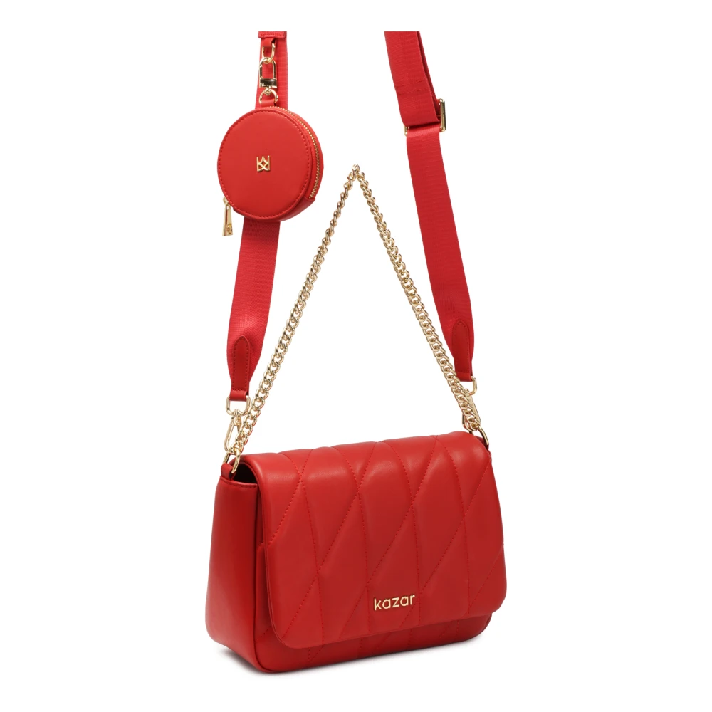 Kazar Rode riem handtas met afneembare portemonnee Red Dames