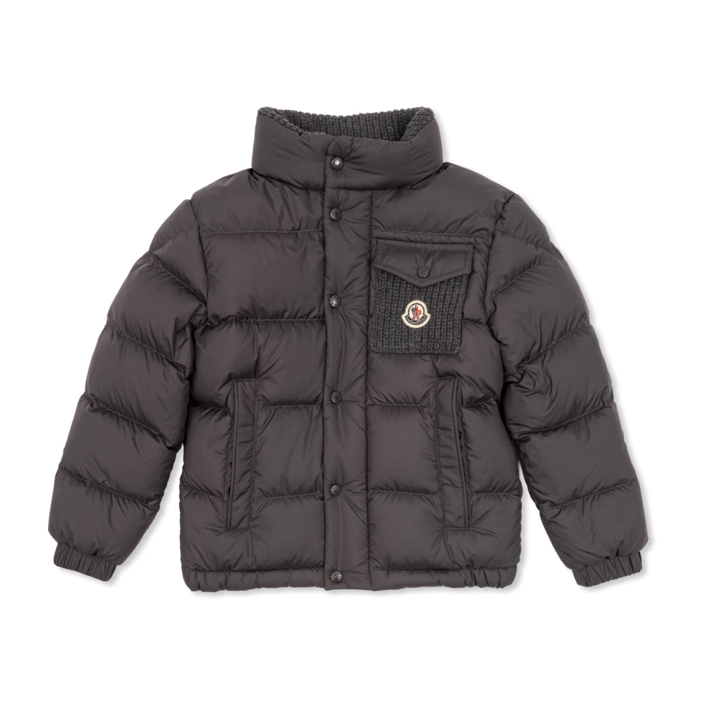 Moncler Enfant Boys Grey Down Padded Jarek Jacket In - 4 Yrs - Image 2