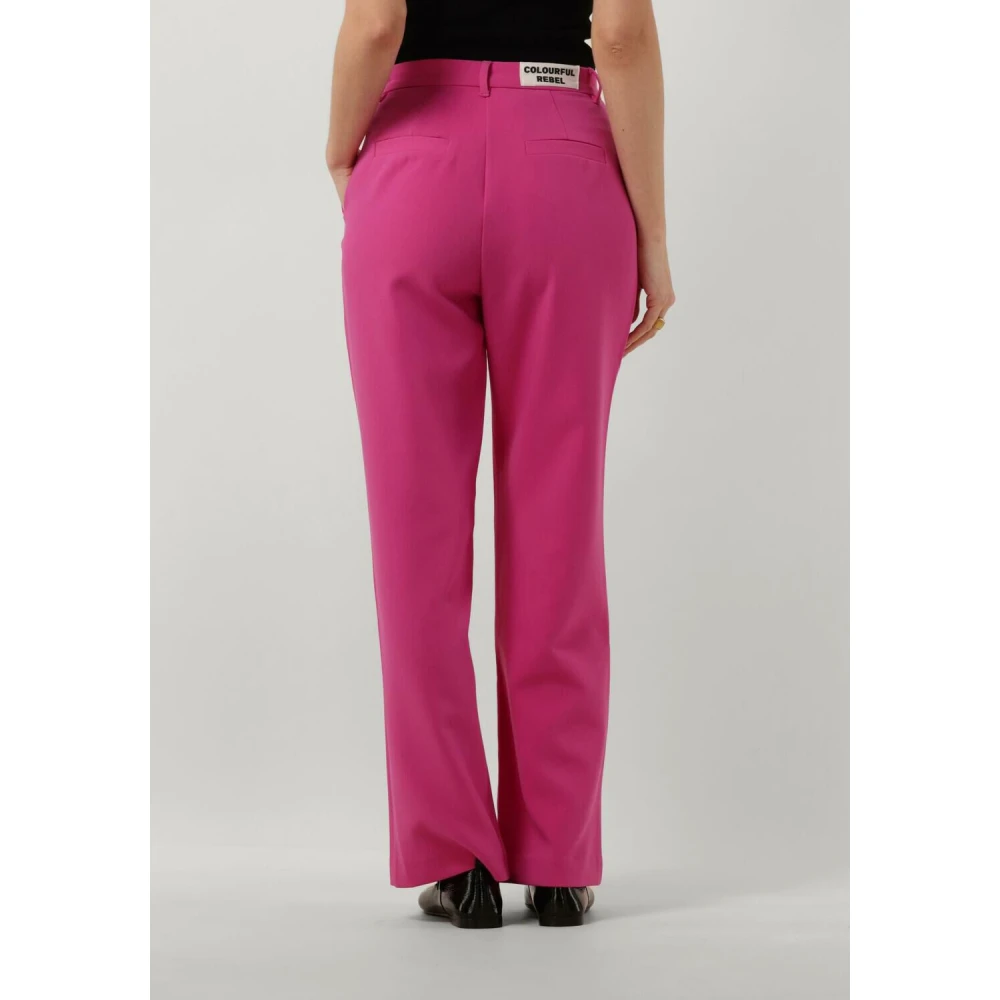 Colourful Rebel Roze Straight Broek Pink Dames