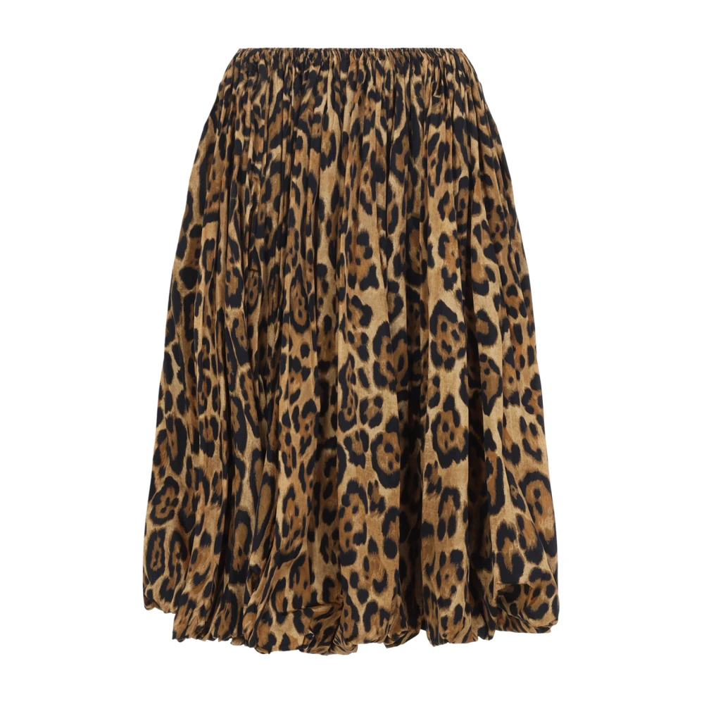 Alaïa Women's Brown Midi Skirts, Xs, Taffeta A-Line Skirt