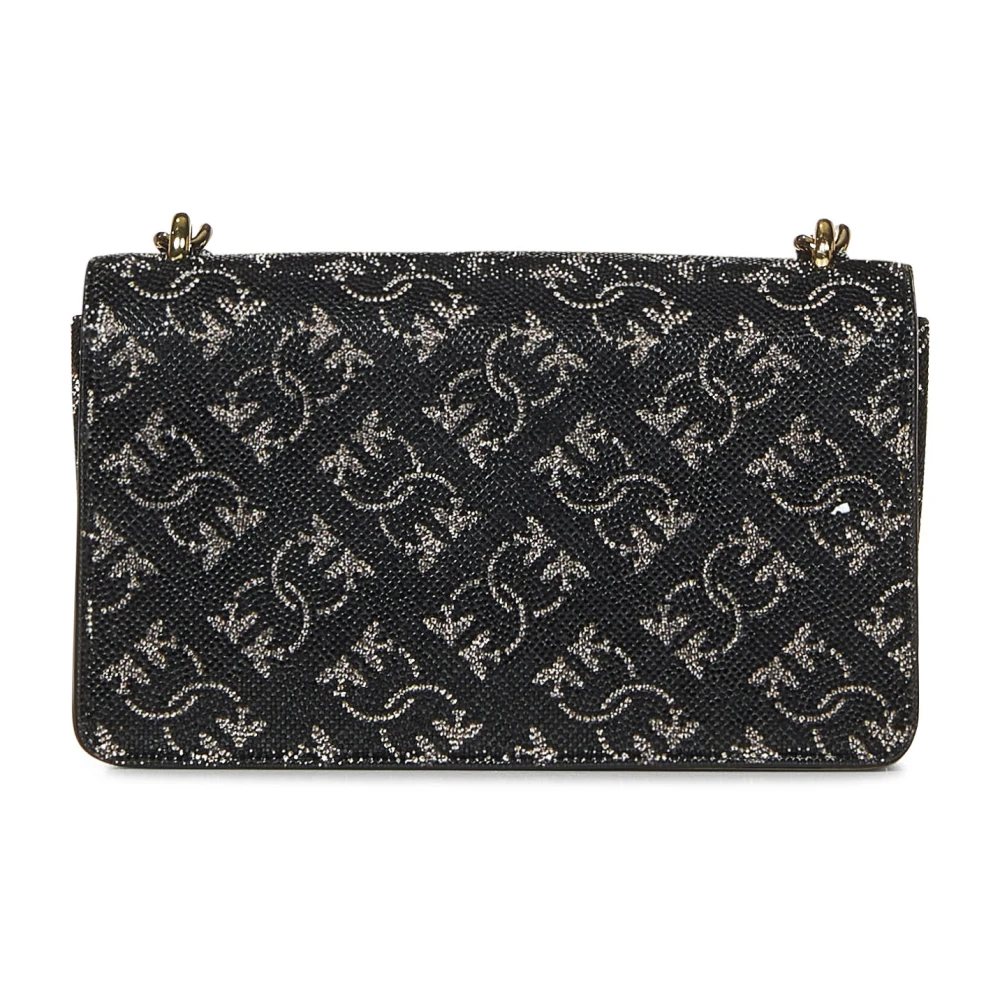 pinko Zwarte Schoudertas met Strass Black Dames