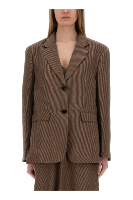 Single-breasted Micro Stripe Blazer