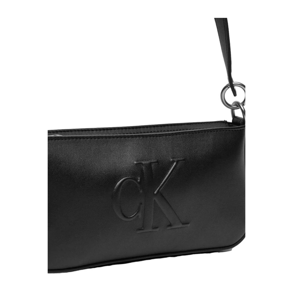 Calvin Klein Jeans Zwarte Polyethyleen Handtas Dames Tassencollectie Black Dames