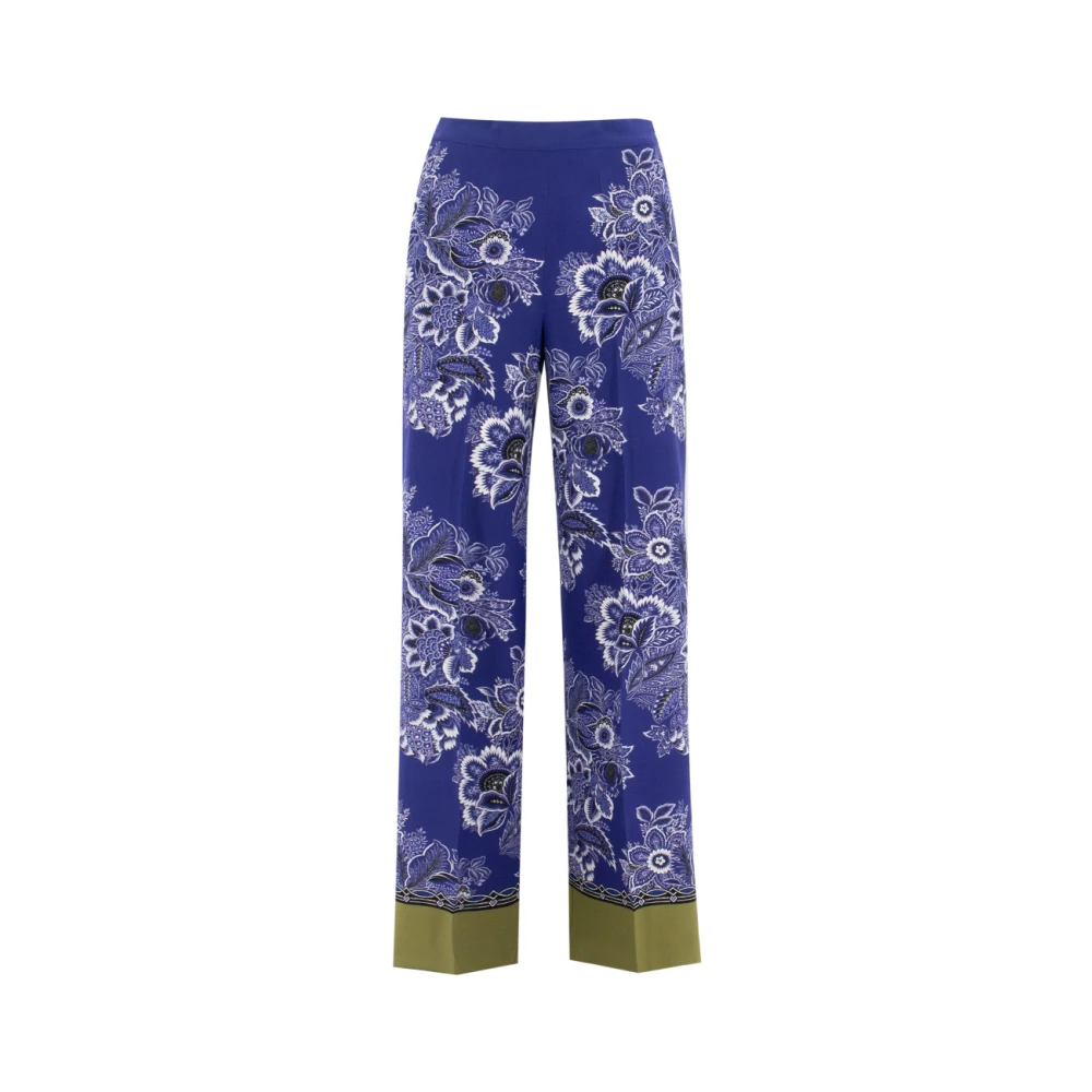ETRO Straight Trousers Blue Dames