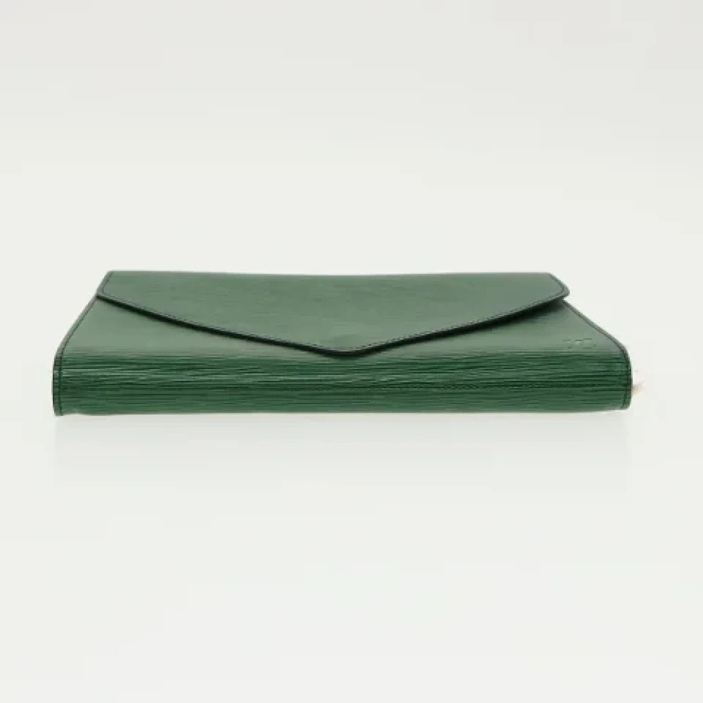 Louis Vuitton Vintage Pre-owned Leather clutches Green Dames