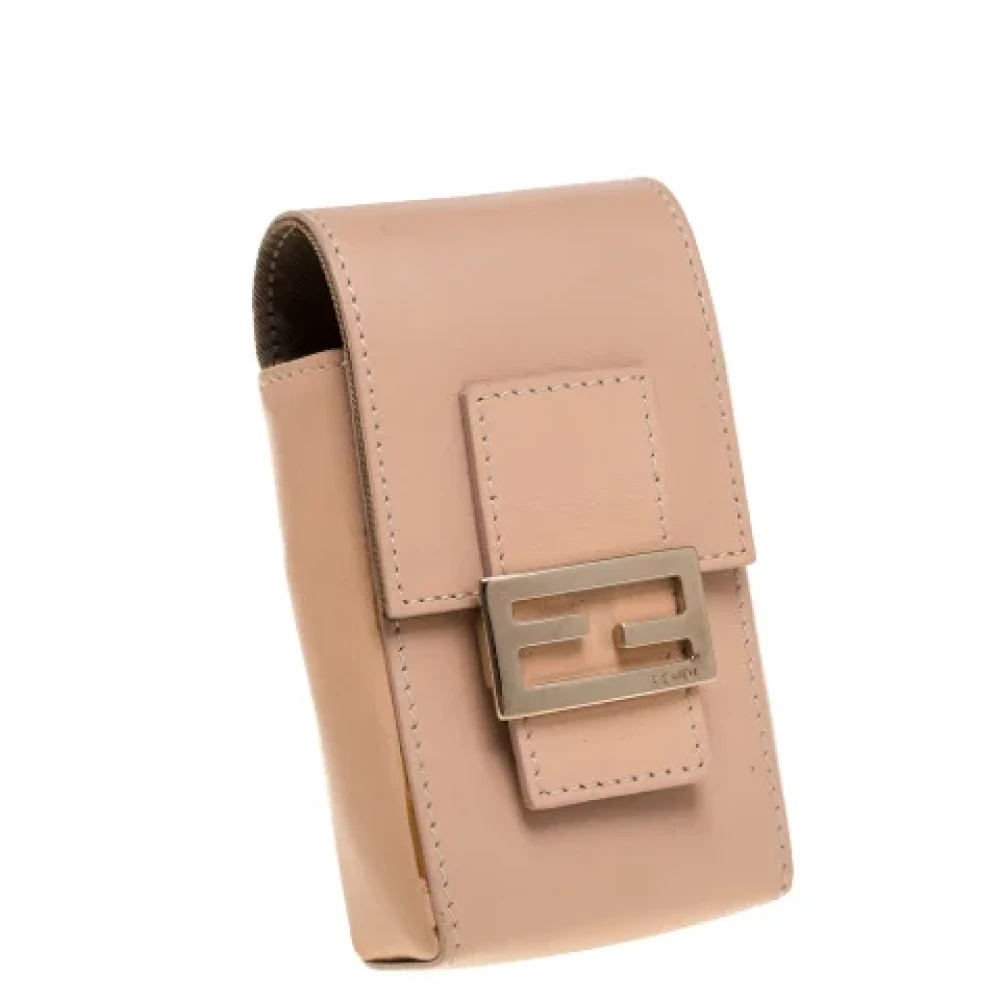 Fendi Vintage Pre-owned Leather home-office Beige Dames