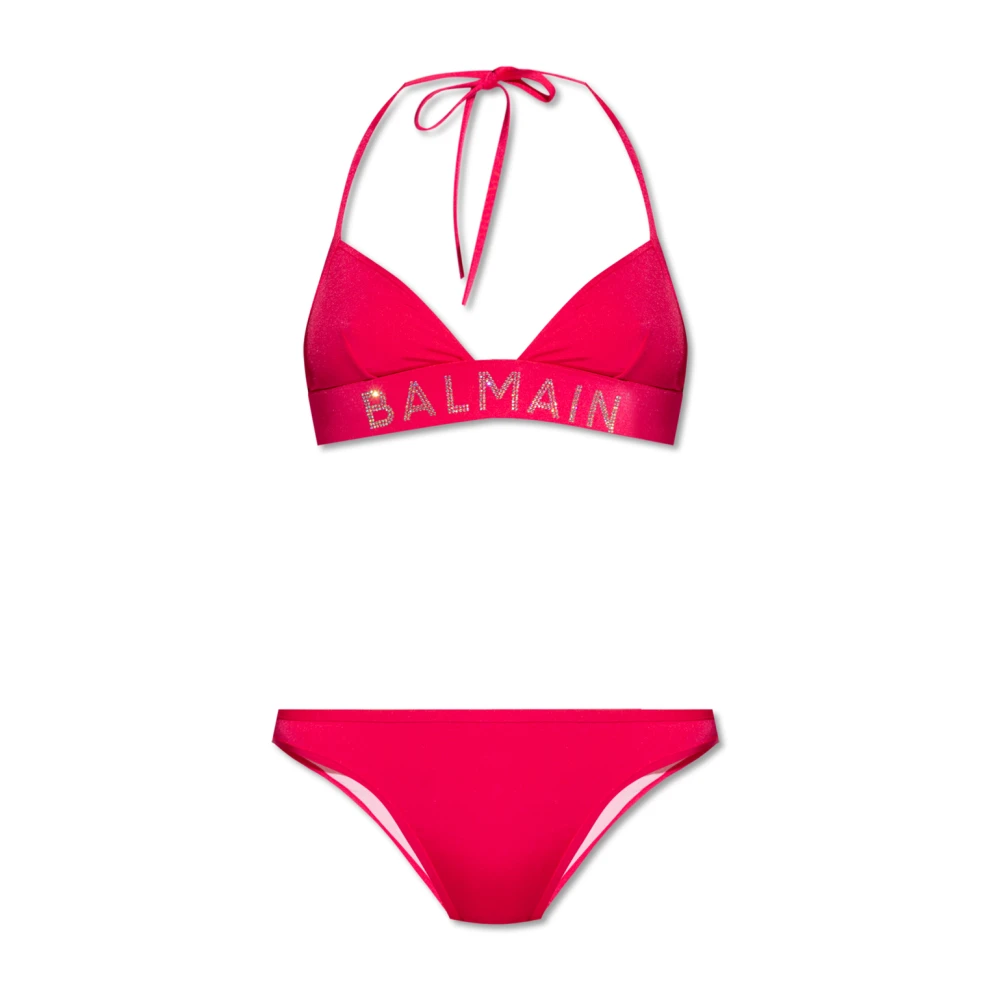 Balmain Bikini met logo Pink Dames