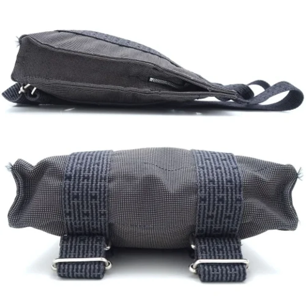 Hermès Vintage Pre-owned Canvas backpacks Gray Dames