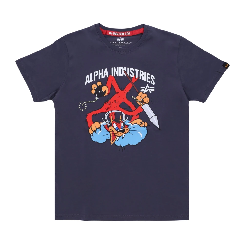 Alpha industries Fighter Squadron Tee Grijs Zwart Black Heren