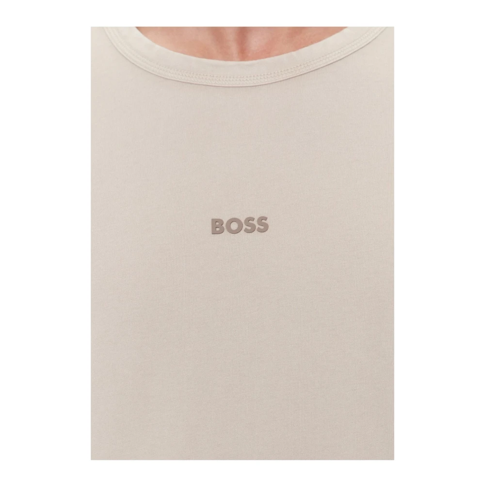 Hugo Boss Stijlvolle T-shirts voor mannen en vrouwen Beige Heren