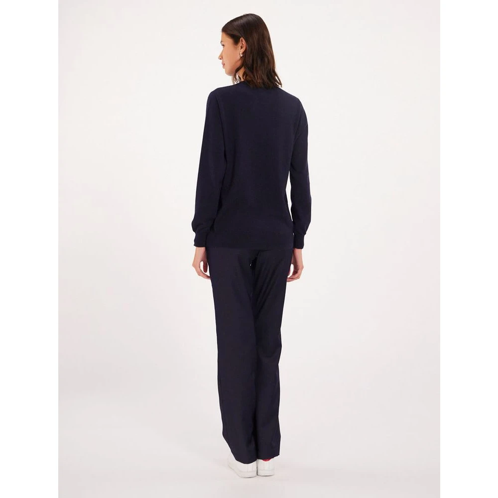 Ines De La Fressange Paris Merino Wool Jumper Blue Dames