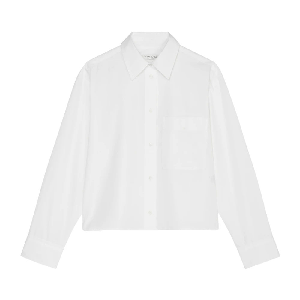 Marc O'Polo Geknipte blouse met lange mouwen White Dames