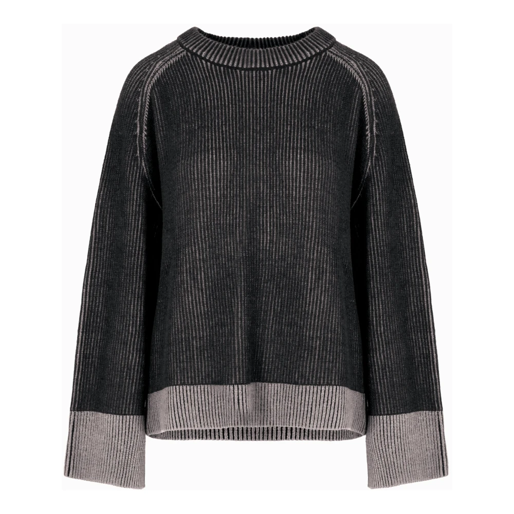 Bomboogie Donna Nero - Maglione A Coste Soft Touch - Knitwear - L