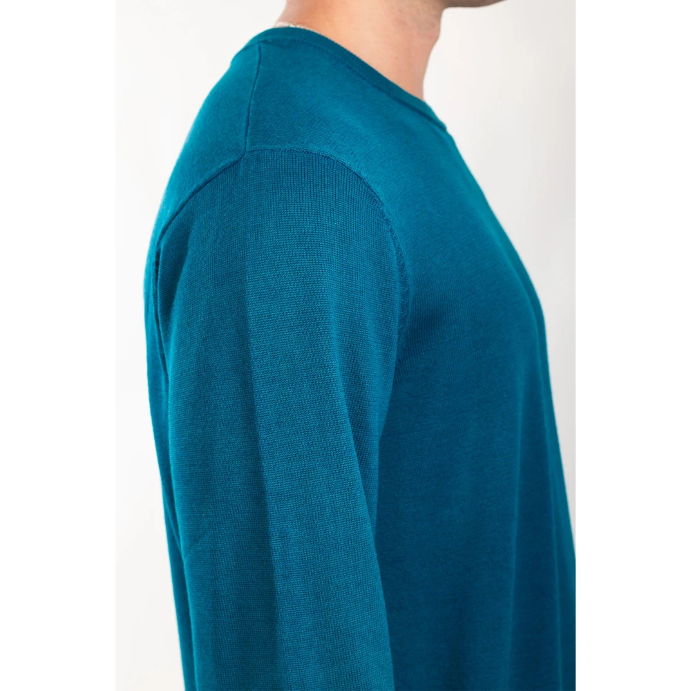 MC2 Saint Barth Vintage Merino Sweater Blue Heren