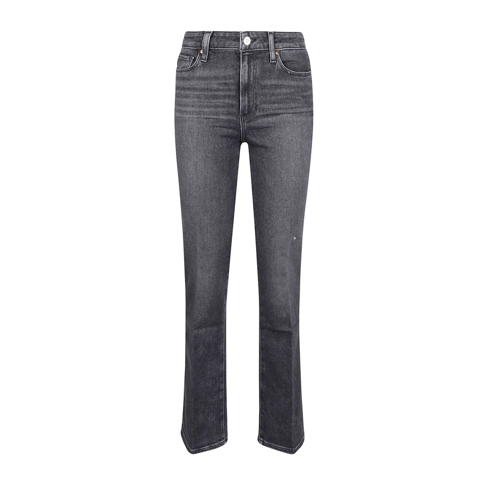 Paige Hoge Taille Flared Jeans Asgrijs Gray Dames