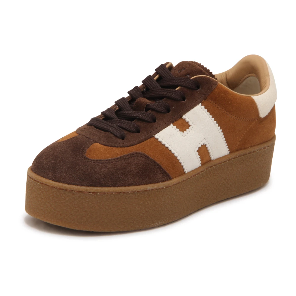 Hogan Women's Brown Sneakers, 5 Uk, H681 Allacciato H