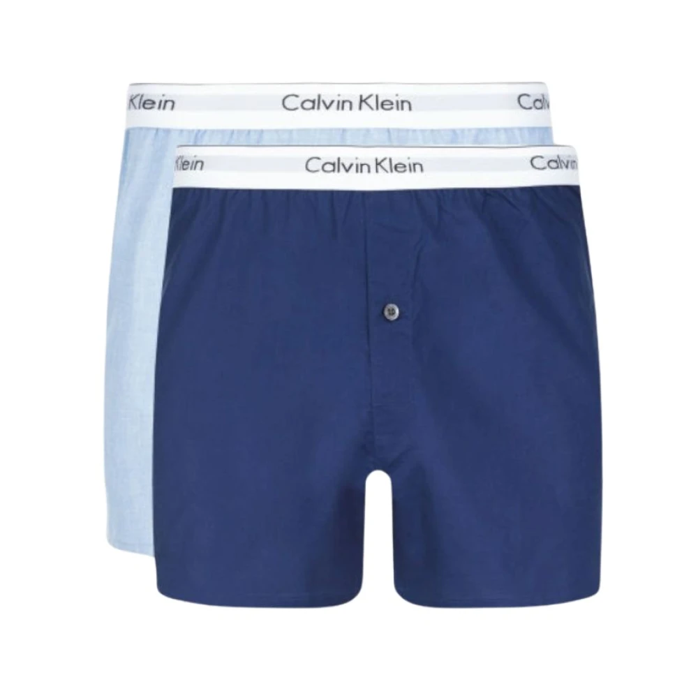 Calvin Klein Klassieke Boxer 2-Pack met knoop Blue Heren