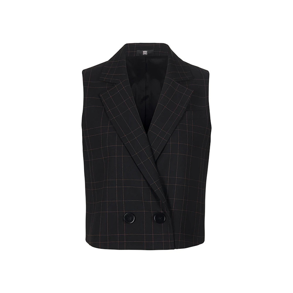 RIANI Elegante Zwarte Vest met Subtiel Patroon Black Dames