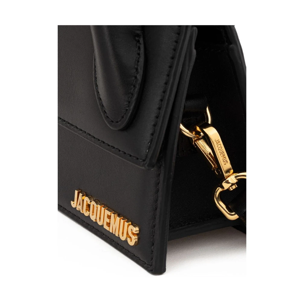 Jacquemus Elegante Zwarte Lederen Handtas Black Dames