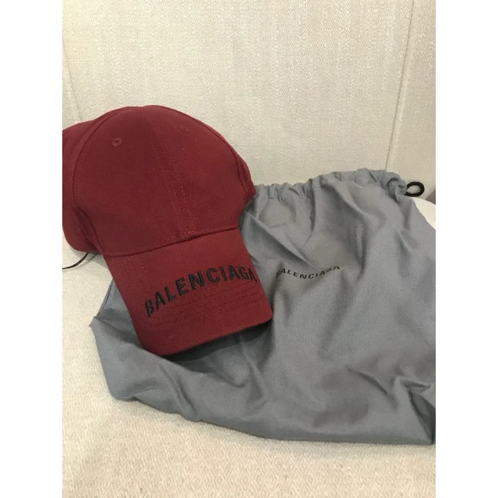 Balenciaga Vintage Pre-owned Cotton hats Red Dames