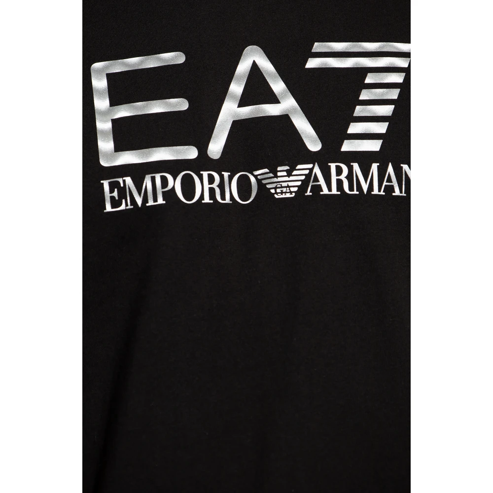 Emporio Armani EA7 T-shirt met logo Black Heren
