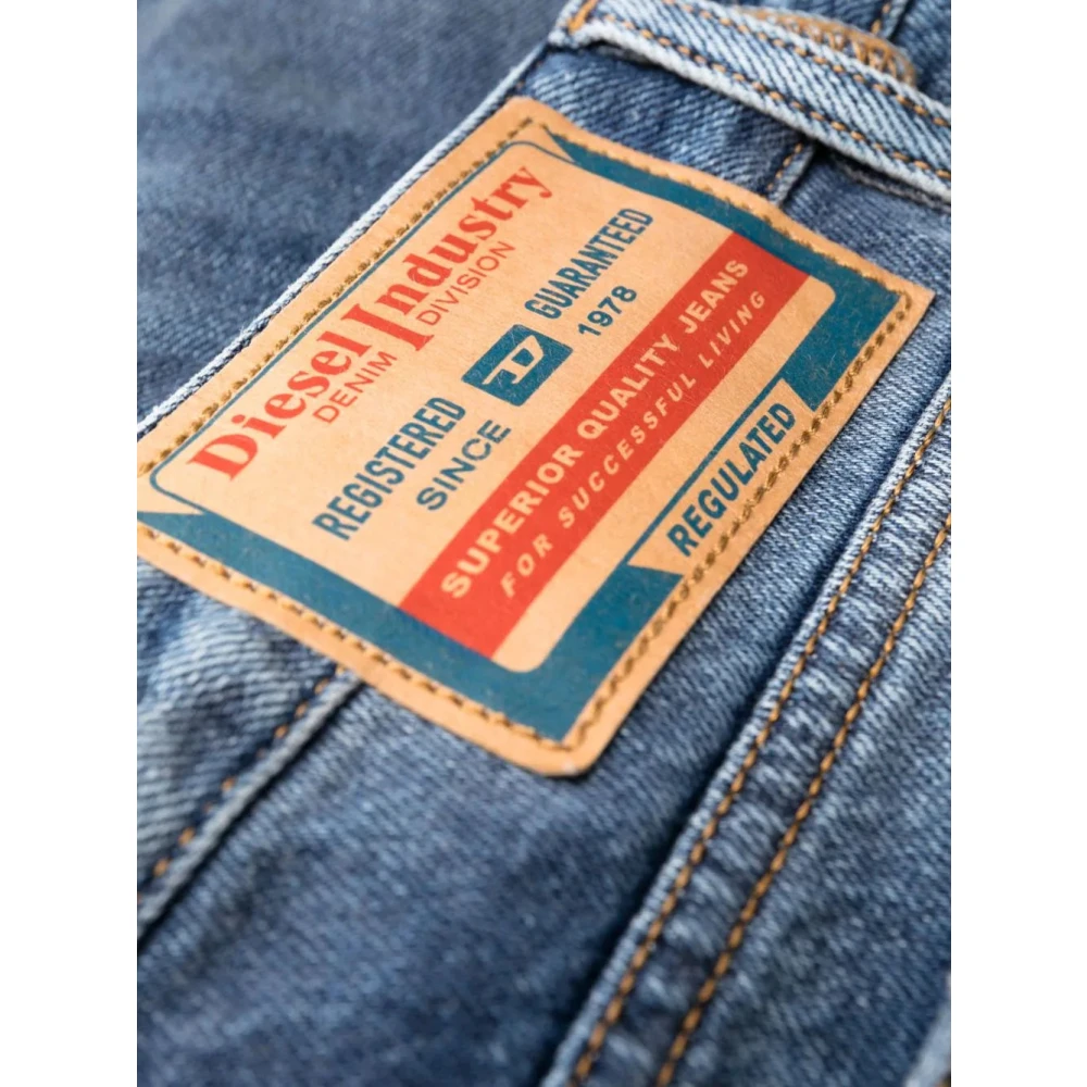 Diesel Casual Blauwe Straight Jeans Blue Heren