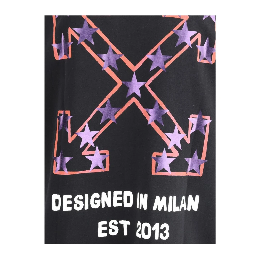 Off White Iconic Monogram Skate T-shirt met Maxi Print Black Heren