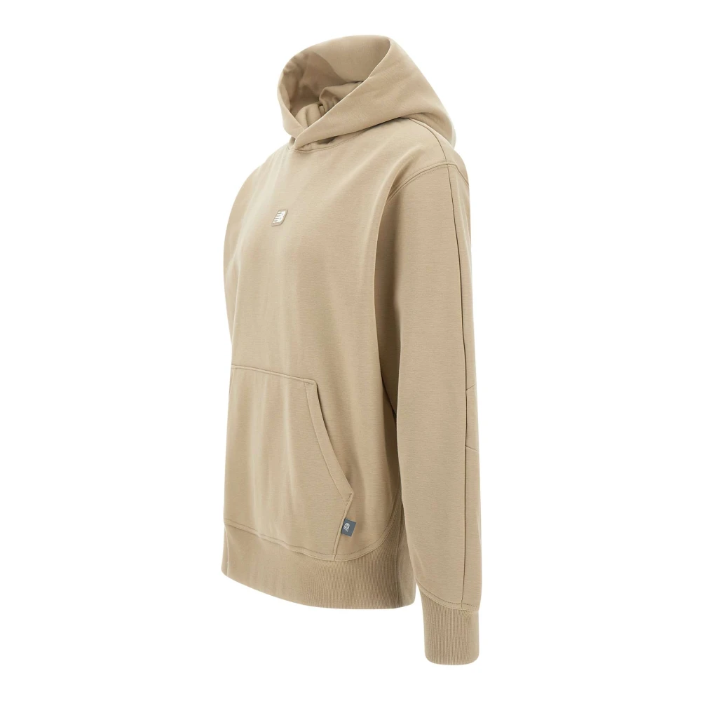 New Balance Gezellige Katoenen Hoodie Zand Beige Heren