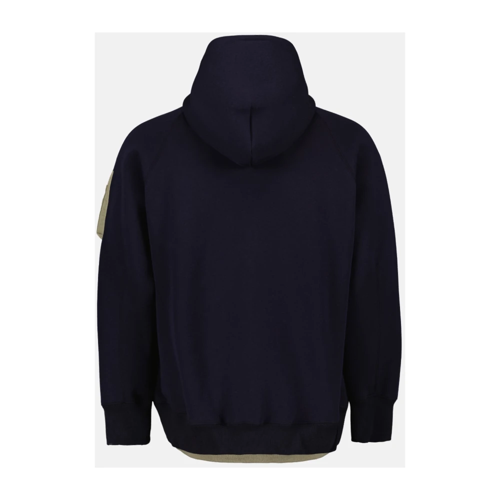 Sacai Ritssluiting Hoodie Blue Heren