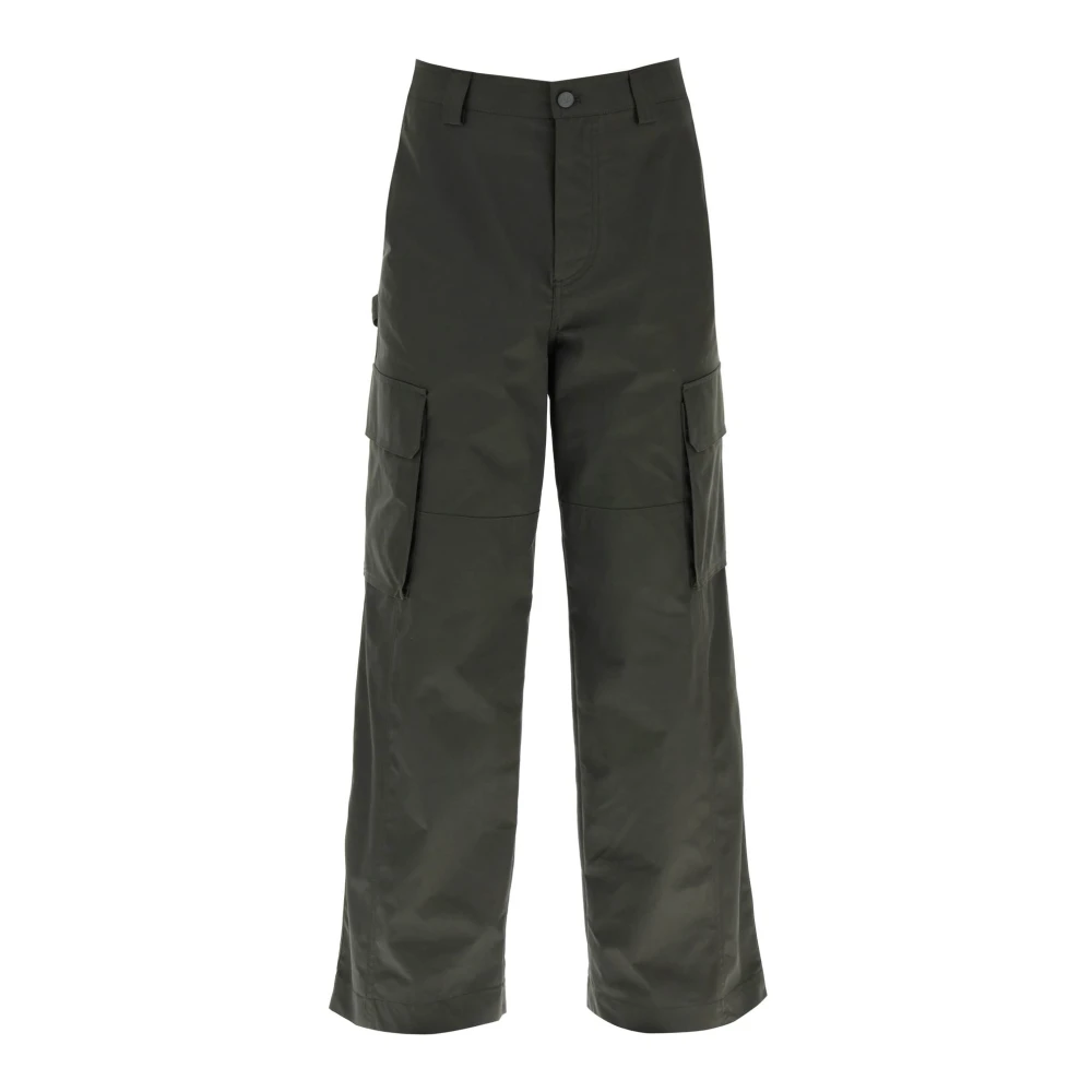 Valentino Garavani Men's Green Wide Trousers, M, Pantalone