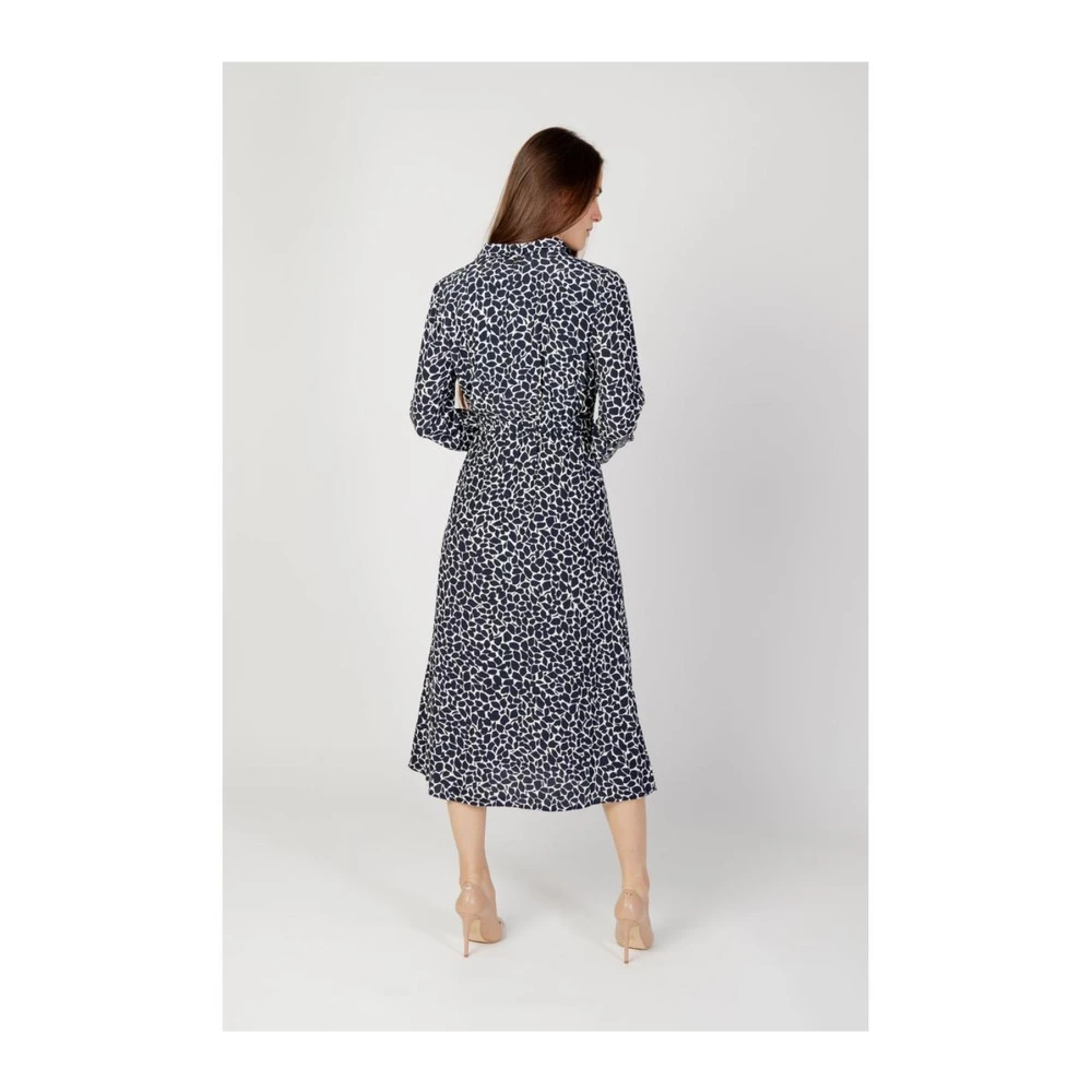 Street One Elegante Viscose Midi Jurk Damesmode Blue Dames