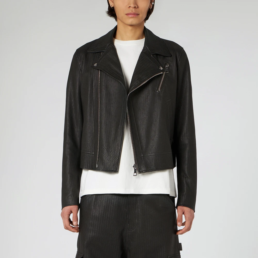 1989 Studio Biker Leren Jas Black Heren