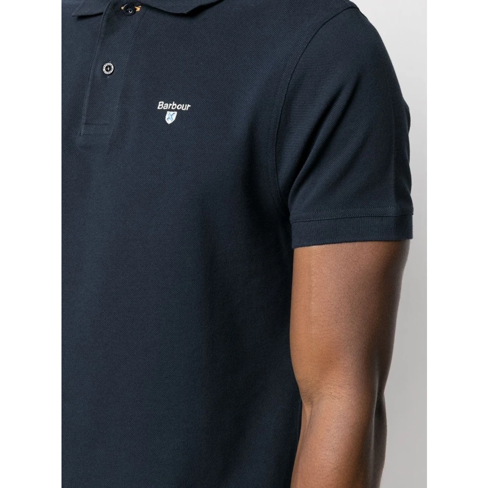 Barbour Polo Shirts Blue Heren