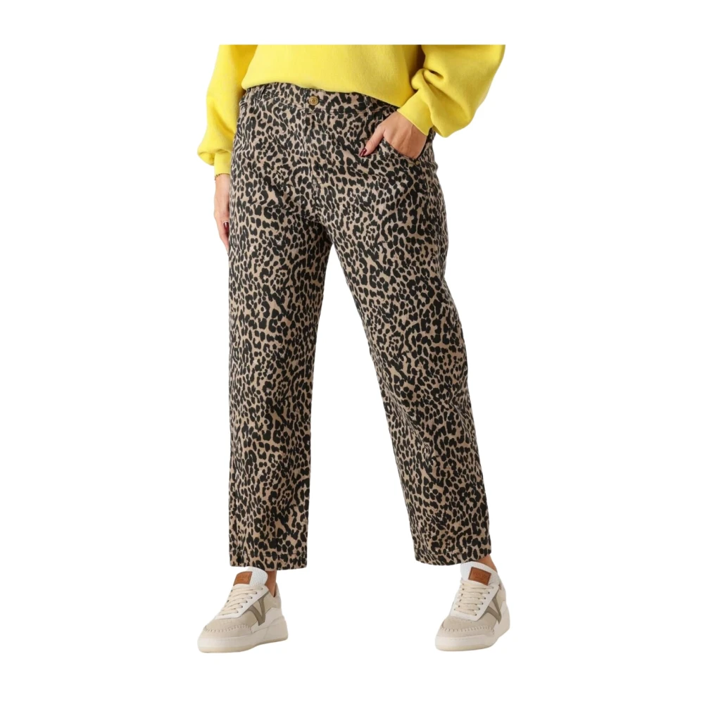 Summum Woman Mom Fit Beige Twill Jeans Beige Dames