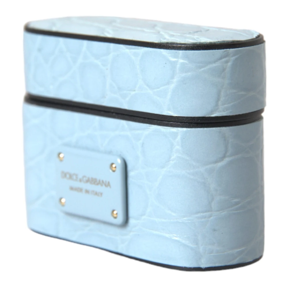 Dolce & Gabbana Logo Plaque Airpods Hoesje Blue Unisex