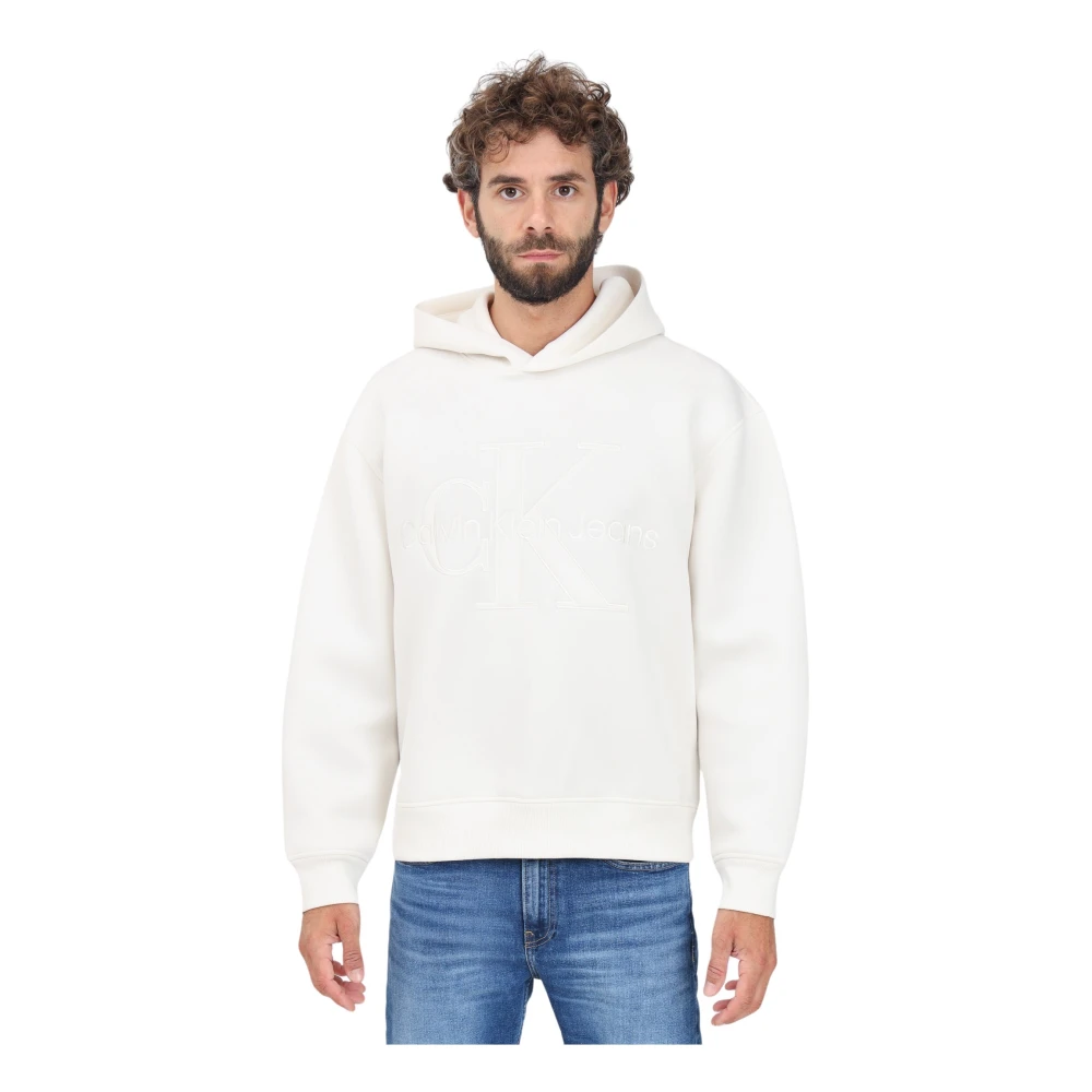 Calvin Klein Jeans Heren Sweatshirt Scuba Collectie White Heren