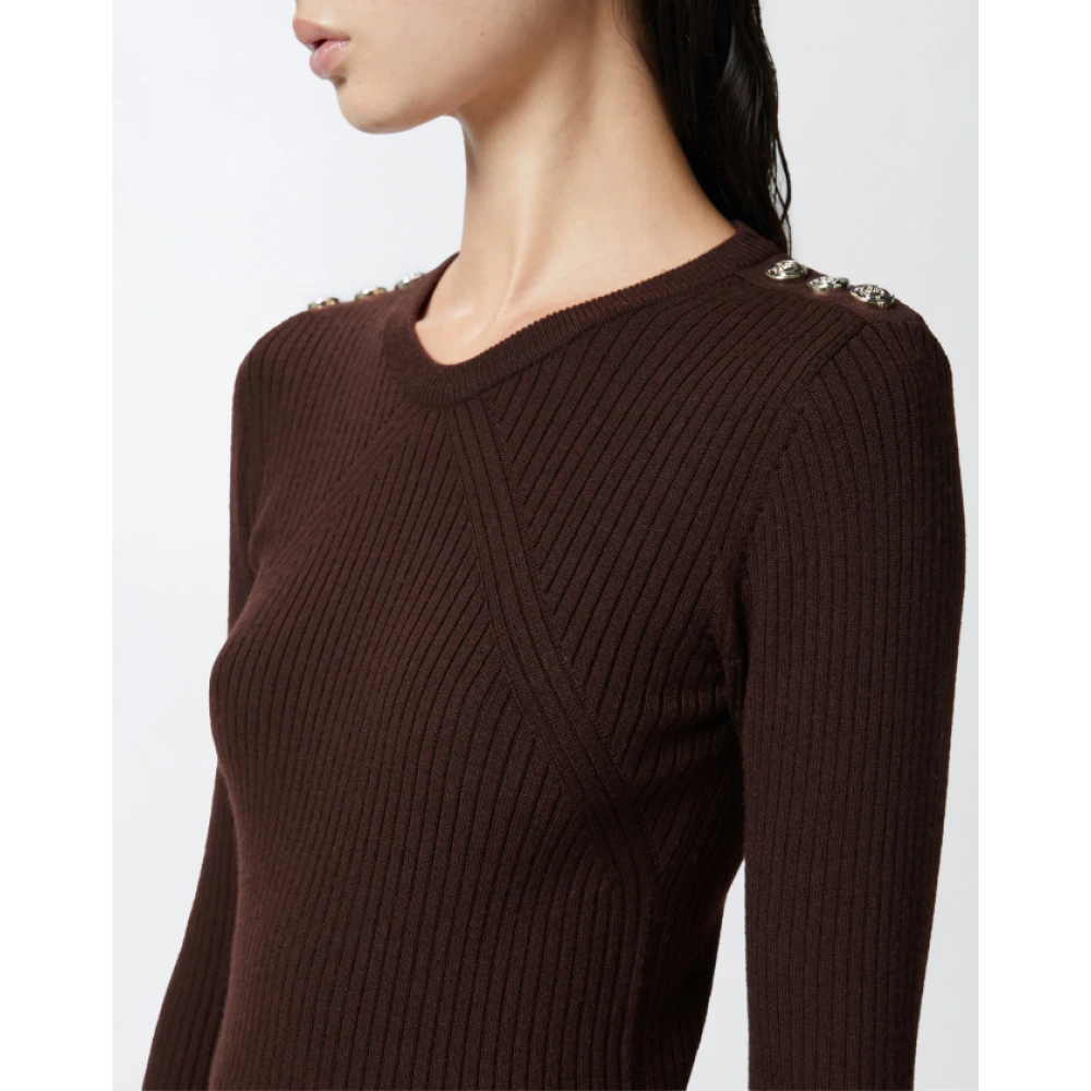 pinko Donkerbruine wollen trui Brown Dames