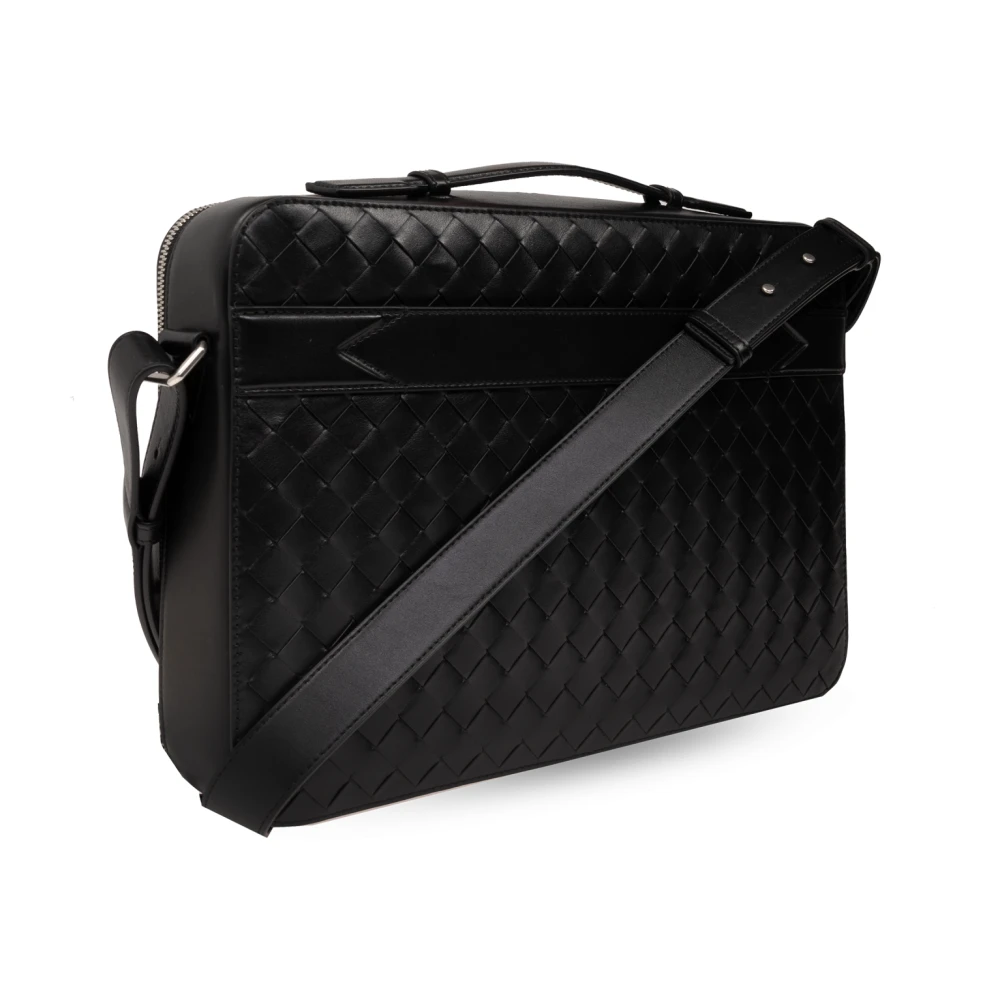Bottega Veneta Leren aktetas Black Heren